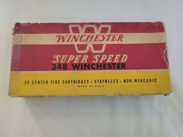Vintage Winchester Super Speed 348 Winchester 20ct.