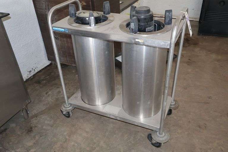 Stainless portable 2 hole plate cart