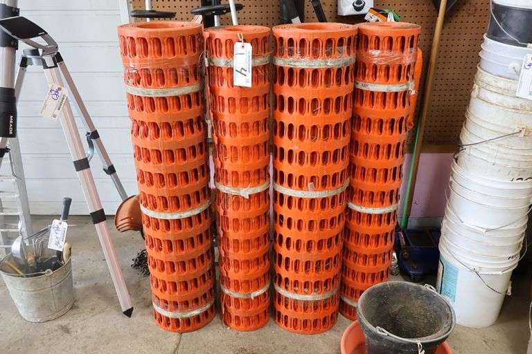 All to go - (4) Rolls of 48" plastic snow fence