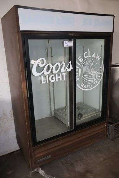 True GDM49 glass 2 door cooler - AS IS - Untested