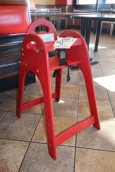 Koala Kare red poly high chairs
