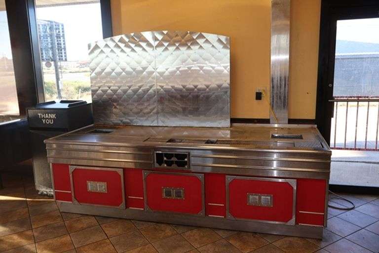 42" x 11" stainless top 3 door post mix base cabinet