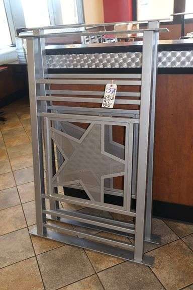 All to go - 35" x 52" & 19" x 88" custom metal booth dividers
