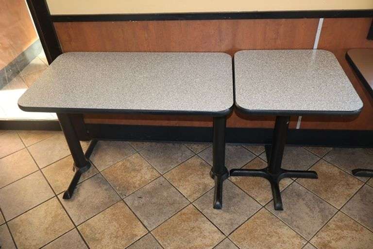 Times 2 - 24" x 42" & 22" x 24" pebble laminate top dining tables