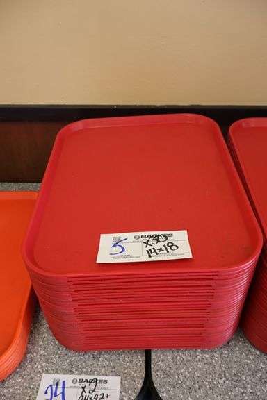 Times 30 - 14" x 18" red service trays