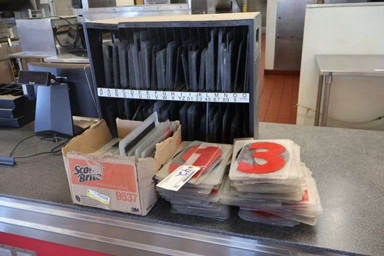All to go - 10" sign letters & numbers with 2) 60" x 95" poly sign insets