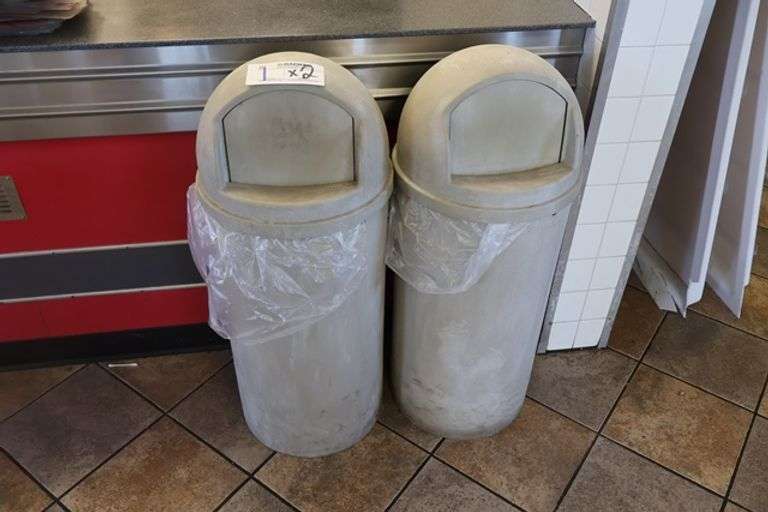 Times 2 - Rubbermaid bathroom trash cans
