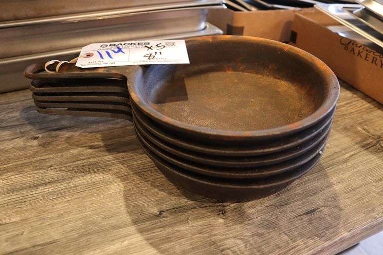 Times 5 - 8" cast iron skillets