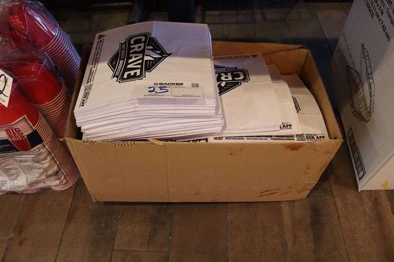 Box to go - Crave labeled carry out bags