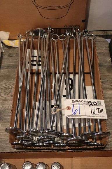 All to go - 20) 16" tall metal table number stands
