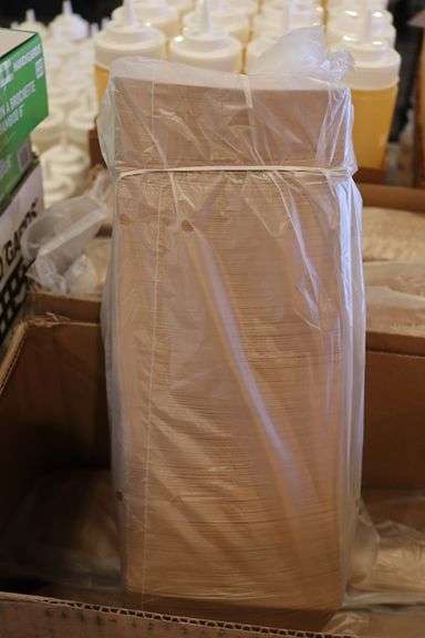 Times 2 - Cases of Bagcraft 1/2 lb. food trays - one case of missing 1 sleeve