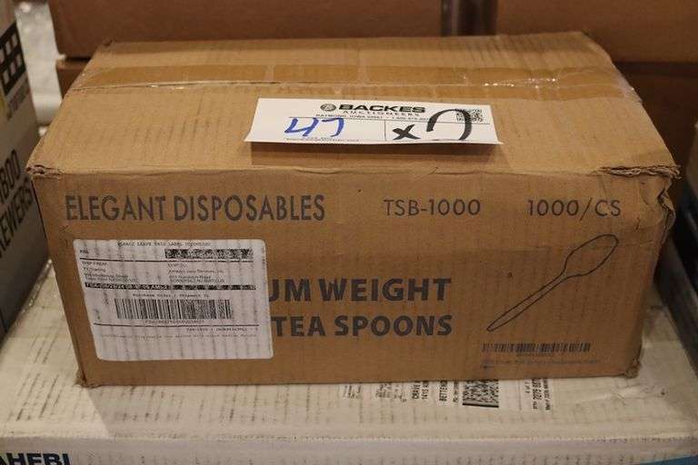 Times 2 - Boxes of black plastic forks & spoons
