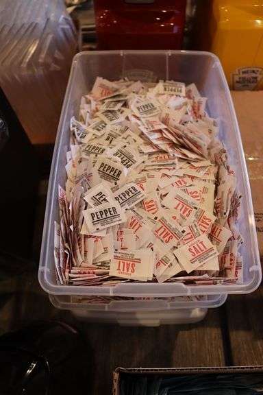 Times 3 - Totes of salt & pepper packets