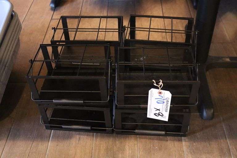 Times 8 - Black metal 6 bin table squirt organizer