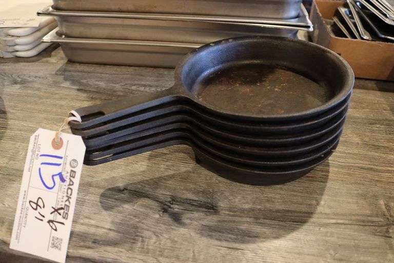 Times 6 - 8" cast iron skillets