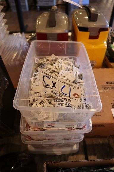 Times 3 - Totes of salt & pepper packets