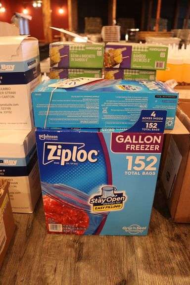 Case plus of Ziplock gallon freezer bags