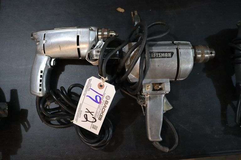 Times 2 - Craftsman 3/8" & 1/2" electric screw guns