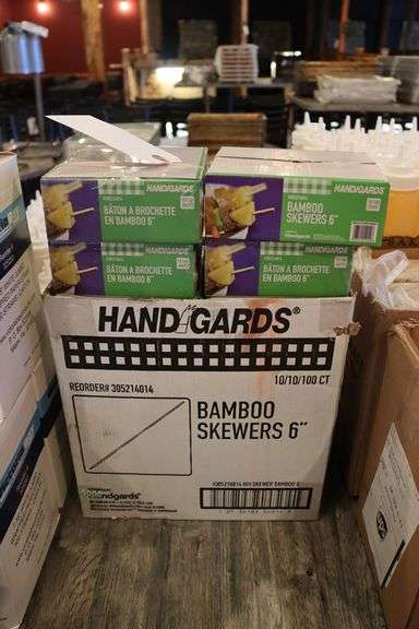 Case plus of Hand Gard's 6" bamboo skewers