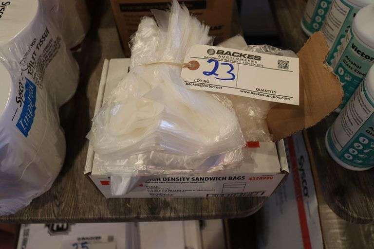 Box plus of Sysco sandwich bags