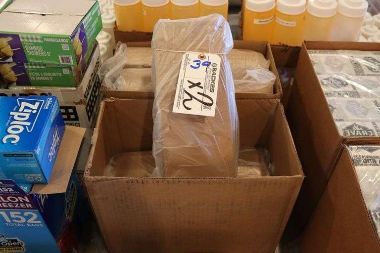 Times 2 - Cases of Bagcraft 1/2 lb. food trays - one case of missing 1 sleeve