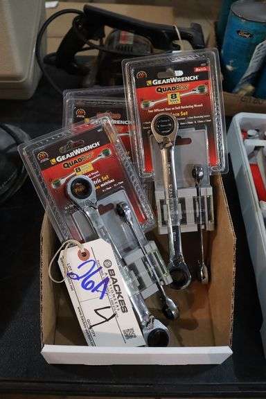 All to go - 4 Gearwrench 2 piece sets of quad box wrenches