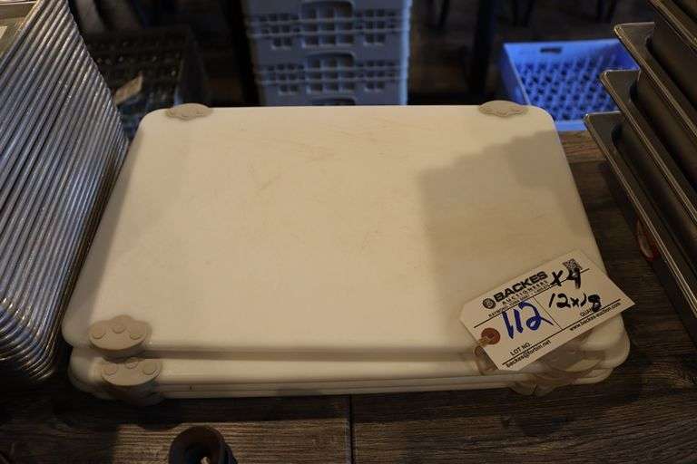 Times 4 - 12" x 18" poly cutting boards