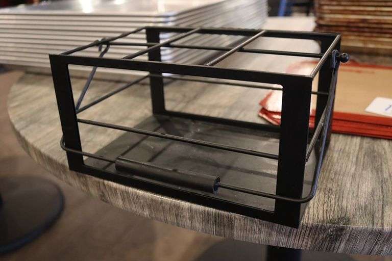 Times 12 - Black metal 6 bin table squirt organizer