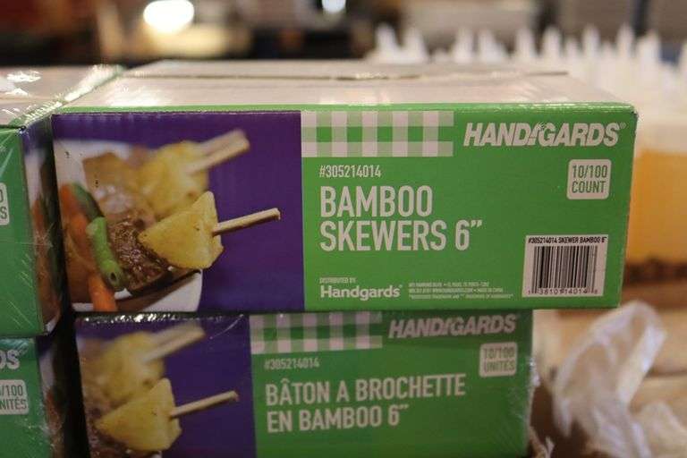Case plus of Hand Gard's 6" bamboo skewers