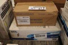 Times 2 - Boxes of black plastic forks & spoons
