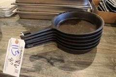 Times 6 - 8" cast iron skillets