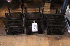 Times 12 - Black metal 6 bin table squirt organizer