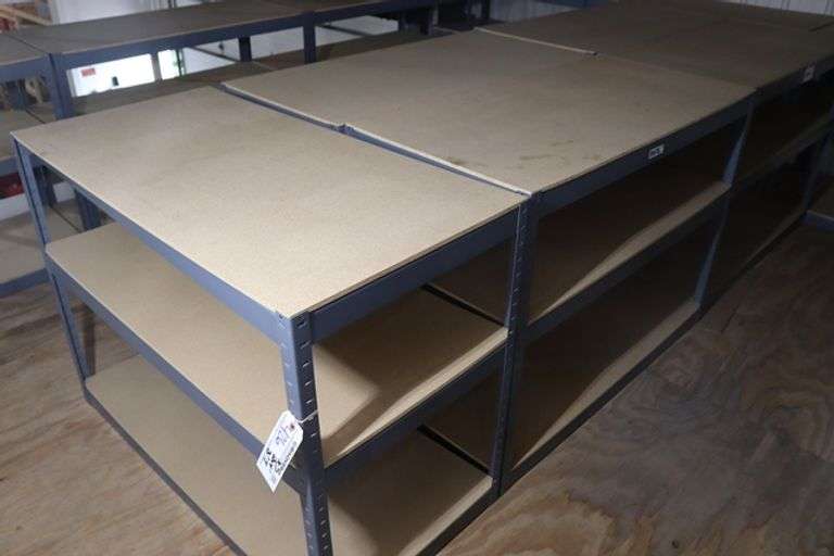 Times 5 - 2' x 4' x 3' tall light industrial metal racks with wood ...