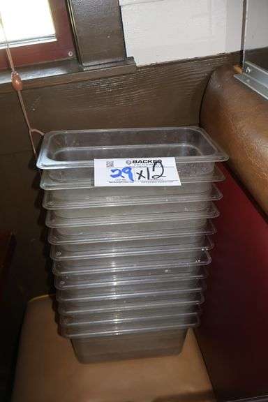 Times 12 - 1/3 x 6" acrylic inset pans - no lids