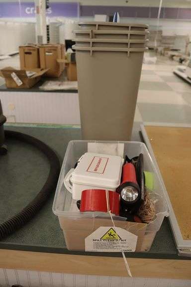 All to go - Trash cans, tape, & more