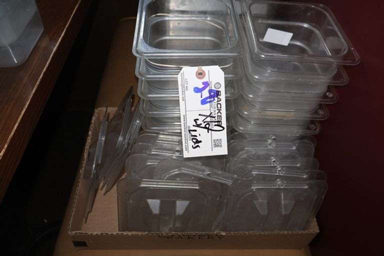 Times 12 - 1/6 x 6" acrylic inset pans with lids