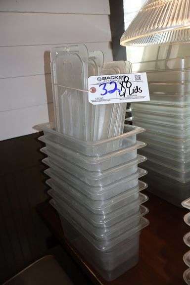 Times 8 - 1/3 x 6" acrylic inset pans with lids