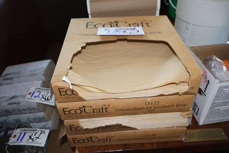Times 3 - Eco craft 12" x 12" sandwich wrap paper