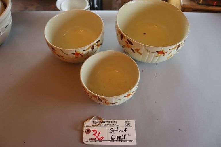 Hall Autumn Leaf nesting set of 3 mixing bowls