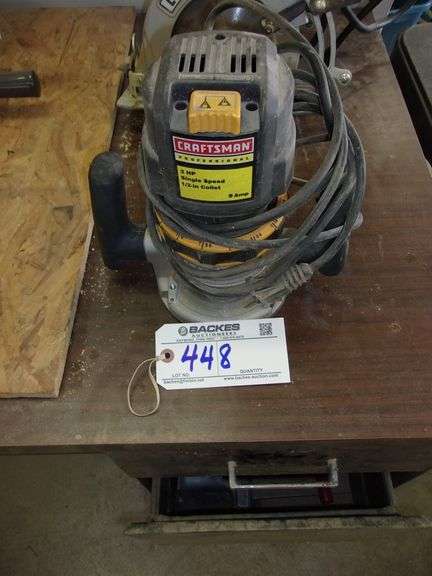 Craftsman 2 hp router - Backes Commercial Auctioneers