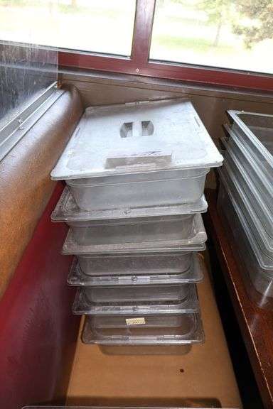Times 6 - 12" x 20" x 4" acrylic inset pans with lids