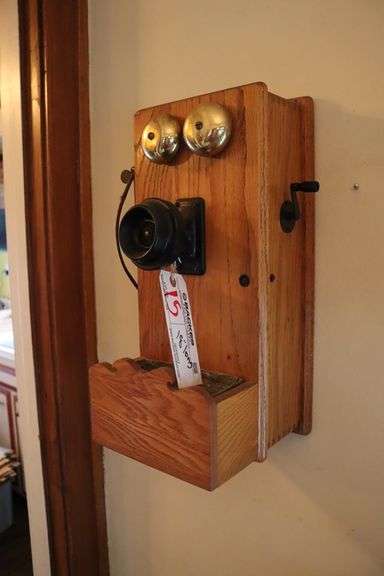18" long vintage wall phone - has added front planter box