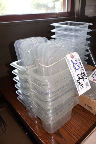 Times 12 - 1/9 x 4" acrylic inset pans with lids