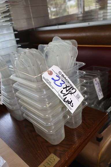 Times 12 - 1/9 x 4" acrylic inset pans with lids