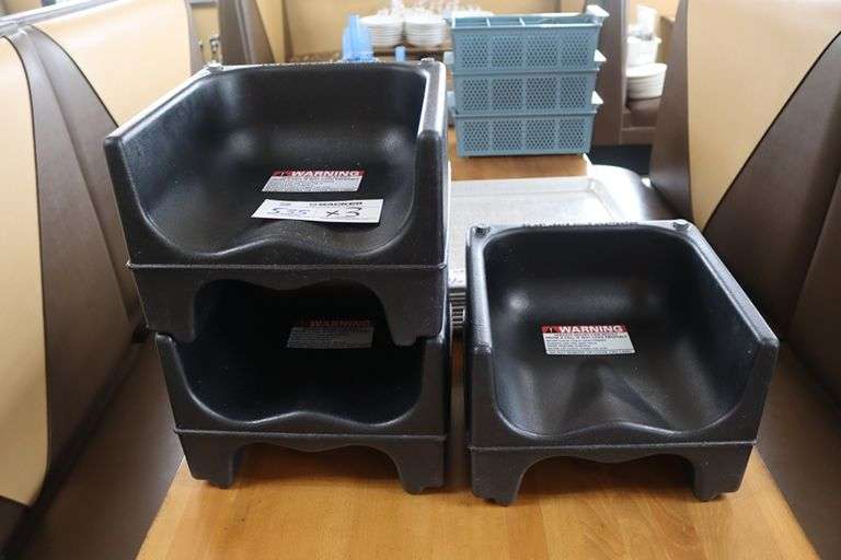 Times 3 - black dual sided booster seats
