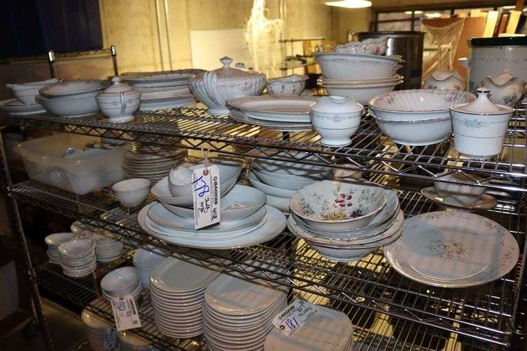 Top 2 shelves - assorted fine China