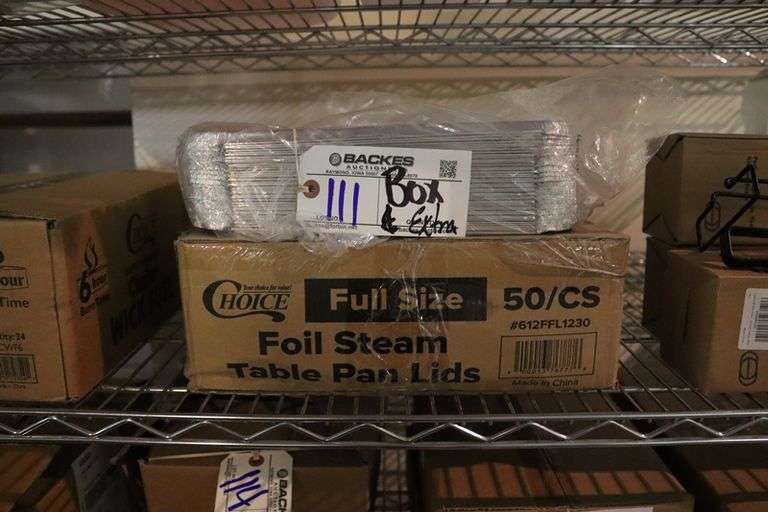 Box of Choice foil steam pan lids only