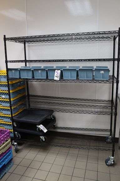 24" x 60" portable black coated rack