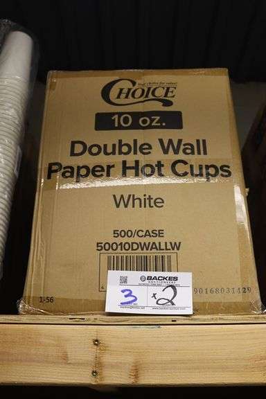 Times 2 - Cases of Choice 10 oz double walled paper hot cups - white