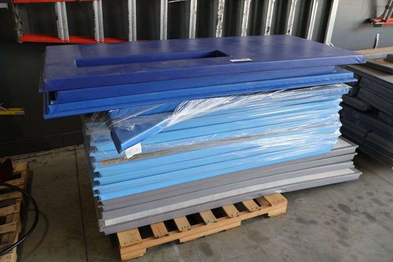 Pallet of 2.5" thick gym wall padding - 3 colors - 72" to 96" tall